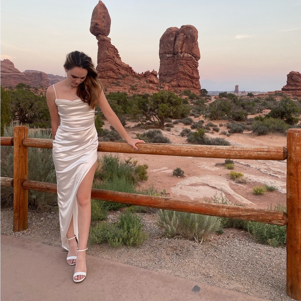 Windsor Cream Asymmetrical Dress